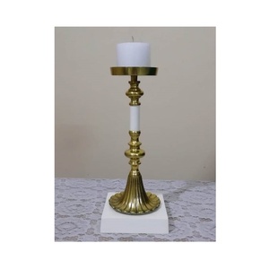 Support de bougie en fer en aluminium de Style durable décoratif pour bougies support de pilier luxueux pour la décoration de la maison - Product Image 1