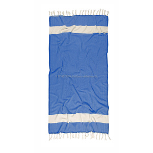 Herringbone Classic Pestemal <b>Turkish</b> <b>Towels</b>, Hamam <b>Towels</b> Wholesale - Blanket - Blue2 Classic Collection Turkiye - Product Image 2