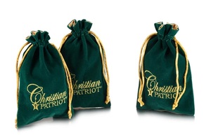 Sac cadeau en velours Pochette à bijoux en velours Sac à cordon - Product Image 3