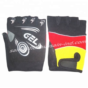 ถุงมือขี่จักรยานหนังสังเคราะห์ถุงมือขี่จักรยานถุงมือครึ่งนิ้วถุงมือแข่งรถ - Product Image 1