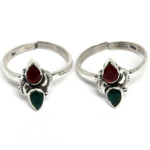 Anillo de plata de primera ley con forma de dedo para mujer, sortija, plata esterlina 925, ónix verde, diferentes tipos - Product Image 3