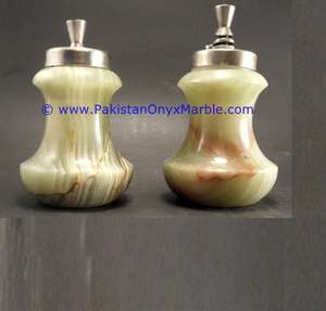 Molinillo de Pimienta y Salero de Mármol Verde Ónix Vintage - Product Image 5