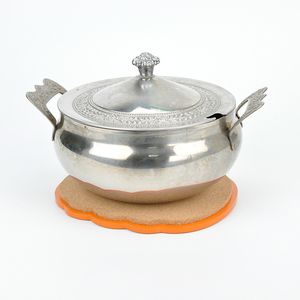 Dessous de plat en liège en forme de citrouille orange simple - Product Image 2