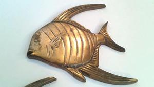 Escultura de pez Tropical de bronce antiguo para decoración de pared, escultura de Metal para interiores y exteriores, hogar, oficina, Bar - Product Image 3