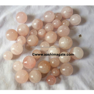 Vente en gros de sphères de boule de quartz rose faites à la main cristaux de pierres précieuses naturelles de petite taille style Feng Shui et mascotte des fournisseurs d'agate - Product Image 2