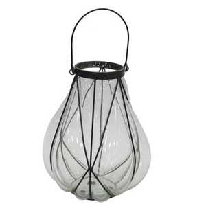 Decoración navideña para el hogar, farol de vela de filigrana con vidrio, nuevo diseño - Product Image 1