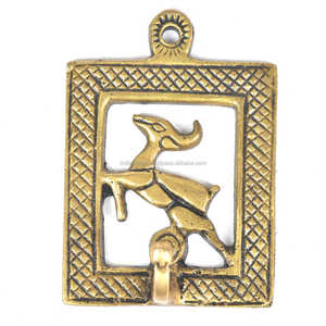 Handmade Premium Quality Decorative Brass Deer Framed Single Wall Mounted <b>Hooks</b> <b>Coat</b> Keys Hangers Holders Wholesale Cheap Price - Product Image 1