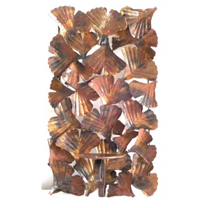 Feuille décorative moderne, élégante, fait à la main, avec éclairage à thé en cuivre, Art mural en métal Antique pour décoration de maison, Restaurant d'hôtel - Product Image 5