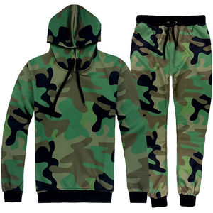 Conjuntos Deportivos de Lana para Hombre, Personalizados, de Spandex/Poliéster, Camuflaje, Impresión 3D, Pantalones Acampanados, Ropa Urbana, Invierno, Cortavientos - Product Image 5