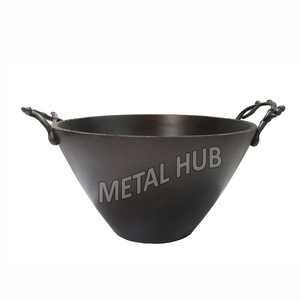 Ensalada de madera desechable redonda moderna grande/juego de cuencos para servir ecológico sostenible frutero para fiestas y catering - Product Image 1