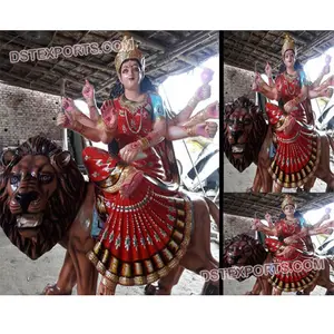 ผู้ผลิตรูปปั้น Fiber Durga Mata,รูปปั้นงานแต่งงานไฟเบอร์ Shera Wali Mata สำหรับดำน้ำรูปปั้น Durga Mata/Sherawali