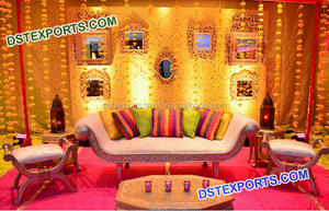 Derniers cadres ronds de créateurs pour décorations murales arrière de scène de mariage Panneaux de toile de fond de mariage élégants - Product Image 2