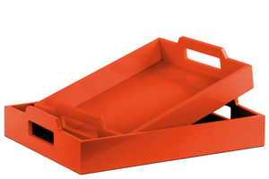 Venta caliente forma Rectangular Metal comida bebidas bandeja para servir con asas logotipo personalizado para el hogar Hotel y restaurantes - Product Image 3