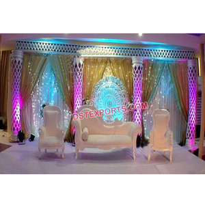 Decoración de Escenario de Fibra para Bodas Reales, Nuevo Diseño de Cristal, Decoración Elegante para Bodas, Decoraciones de Escenario de Diseñador de Fibra, Atlanta - Product Image 1