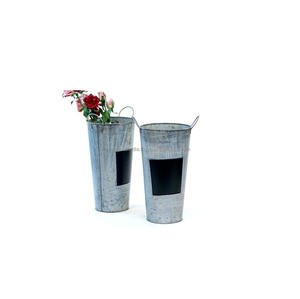 VASE à fleurs galvanisé, grand format, en métal, décoration de jardin, pour la maison, nouveau LOOK, jardinière - Product Image 5