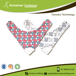 Bandana con estampado de algodón orgánico personalizado, Baberos impermeables para bebé, 100% - Product Image 2