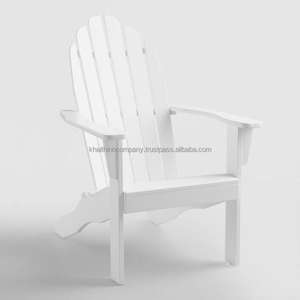 เก้าอี้พับแบบดั้งเดิมสไตล์อดิรอนแด็ค ทำจากไม้ทาสีขาว สำหรับใช้งานกลางแจ้ง - Product Image 2