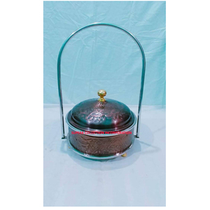 Handmade Copper Antiqui Vintage <b>Chafing</b> Dishes 8L Capacity Stainless Steel Material <b>Fuel</b> Heating-on Hot Sale! - Product Image 1