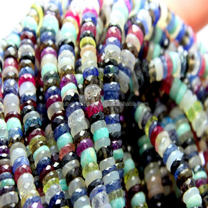 Cuentas de neumáticos facetadas de piedras preciosas naturales, 20 pulgadas, buena calidad - Product Image 2