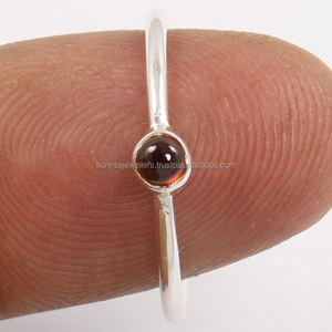 Bague en argent sterling massif 925 grenat naturel fait à la main, bijoux en gros au prix d'usine, bijoux en argent fin - Product Image 2