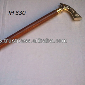 Bâton de marche en bois pliable sur mesure avec poignée en laiton/canne de marche en bois avec poignée en métal en laiton - Product Image 2