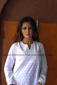 อินเดียแฟนซีสีขาวสาวยาวเคอร์ติ - Product Image 3