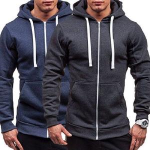 Sweat-shirt à capuche avec fermeture éclair, cordon de serrage en coton épais, Offre Spéciale mm, nouveau - Product Image 1