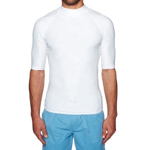 Men Short Sleeve Water Sports Swim Beach Wear UV Protection Surf Rash Guard Swim Wear Shirts - Product Image 6