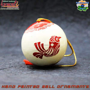 Adorno de Navidad de pájaros azules gemelos, adornos de vacaciones pintados a mano, bolas de árbol decorativas para decoración festiva del hogar - Product Image 4