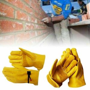 Gants de gréeur unisexes en cuir véritable PU avec impression de logo personnalisé Gants de sécurité imperméables et ignifuges pour adultes et enfants - Product Image 3