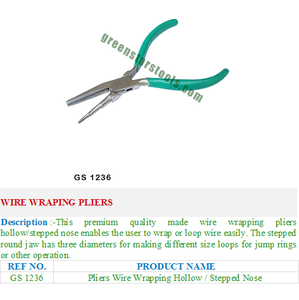 คีมตัดลวดเครื่องมือ1236สำหรับอัญมณีโดย Green stras Sa Pvt Ltd - Product Image 2