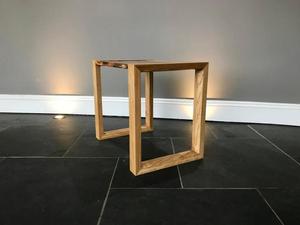 Indian Style <strong>Yew</strong> and Oak Live edge Epoxy ResinRiver Side Table - Product Image 3