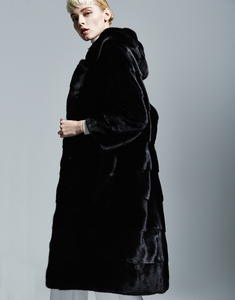 Manteau en fourrure de vison véritable pour femmes, poncho à imprimé léopard, écologique, respirant, nouveau design - Product Image 1