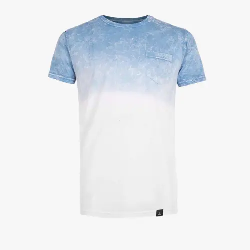 Snow Wash Change Color Short Sleeve Clothing MenのTee T Shirt Brand Round Neck tシャツMen