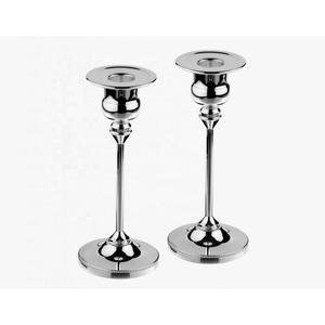 <b>Silver</b> Plated <b>Candle</b> Holder Aluminum Nickel Plated <b>Candle</b> <b>Stick</b> Holder Aluminum Pillar <b>Candle</b> Holders - Product Image 1