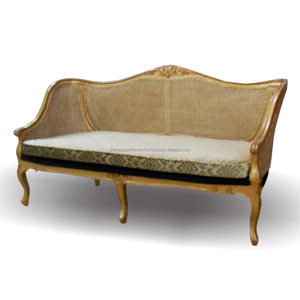 Muebles de caoba de Japón, sofá clásico dorado, combinación de muebles de madera y Ratán - Product Image 2