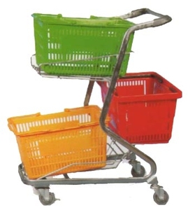 공장 사용자 정의 최고 품질의 슈퍼마켓 트롤리 접이식 쇼핑 카트 - Product Image 1