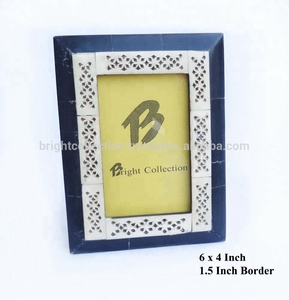 กรอบรูปสลักสี่เหลี่ยมลายนูนพิมพ์ตารางผนังสีดำกรอบรูปราคาถูกกรอบไม้ - Product Image 2