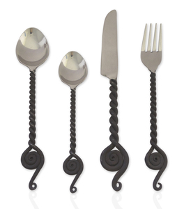 Juego de cubiertos forjados a mano con mango de diseñador para el hogar, cocina, comedor, uso de espejo, cubiertos de Metal de acero inoxidable hechos a mano - Product Image 1