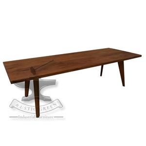 Mesa de comedor de madera maciza industrial para restaurante escolar Aplicaciones de taller de cocina al aire libre - Product Image 5