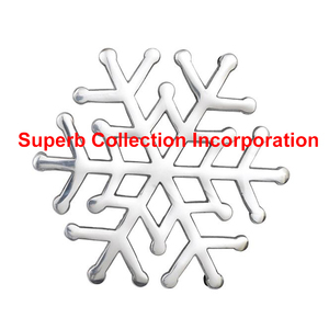 Dessous de plat flocon de neige en aluminium fait à la main Top vente et sous-verres en noyer de haute qualité - Product Image 1