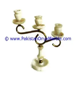 HOME DECORATIVE ONYX <b>BRASS</b> CANDLE STICKS <b>HOLDER</b> ONE NOZZLE/ TWO NOZZLE/THREE NOZZLE - Product Image 1