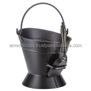 Seau à charbon élégant modèle moderne seau en métal lourd nouveau design seau à cendres seau à charbon de bois en métal galvanisé - Product Image 1