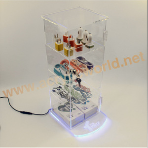 acrylic cell phone accessories <b>display</b> rack/<b>display</b> phone <b>cable</b> accessories <b>display</b> counter - Product Image 4