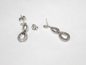Nueva llegada Cubic Zircon Gemstone 925 plata esterlina sólida hecha a mano mujeres pendientes joyería para venta al por mayor - Product Image 4