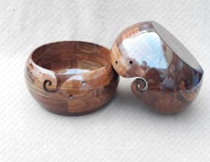 Cuenco de hilo de madera para juntas Sheesham de alta calidad a la venta al mejor precio, cuencos de hilo portátiles con tapa, accesorios de tejer de AYAANS - Product Image 4