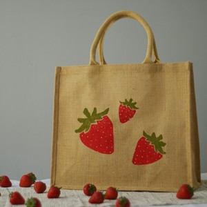 Comprar al por mayor bolsas de yute reutilizables moda elegante impreso promoción Bolsa De yute compras Tote bolsa de embalaje - Product Image 3