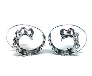 Boucles d'oreilles en laiton plaqué argent tribal ethnique bohème pour femmes - Product Image 2