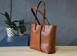 <b>Leather</b> Tote <b>Bag</b> ,<b>Handmade</b>,Large , Brown , AM-0019 - Product Image 3