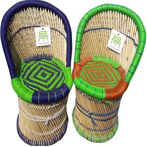 Juego de Sillas de Patio para Niños de Mimbre de Ratán y Bambú Ecológico para Sala de Estar, Jardín y Área de Juegos - Product Image 1
